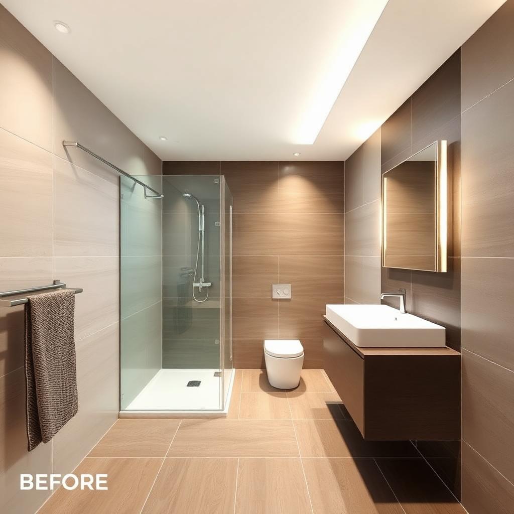 Modernes Bad mit Wandpaneelen