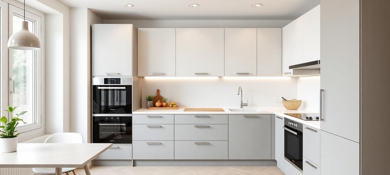 Moderne renovierte Küche mit neuen Fronten