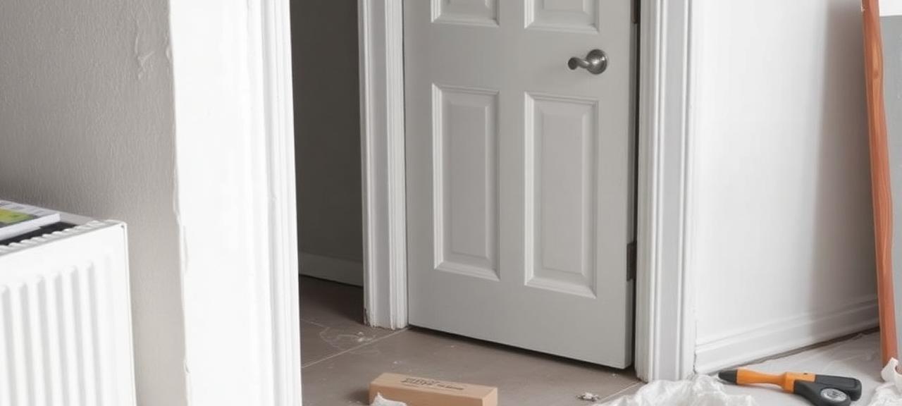 Türrahmen wird geschliffen und aufgearbeitet