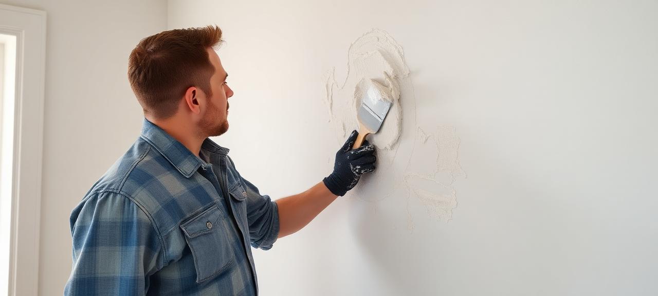 Fachgerechtes Spachteln einer Wand