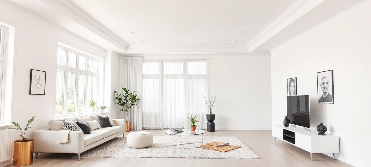 Frisch gestrichenes modernes Wohnzimmer