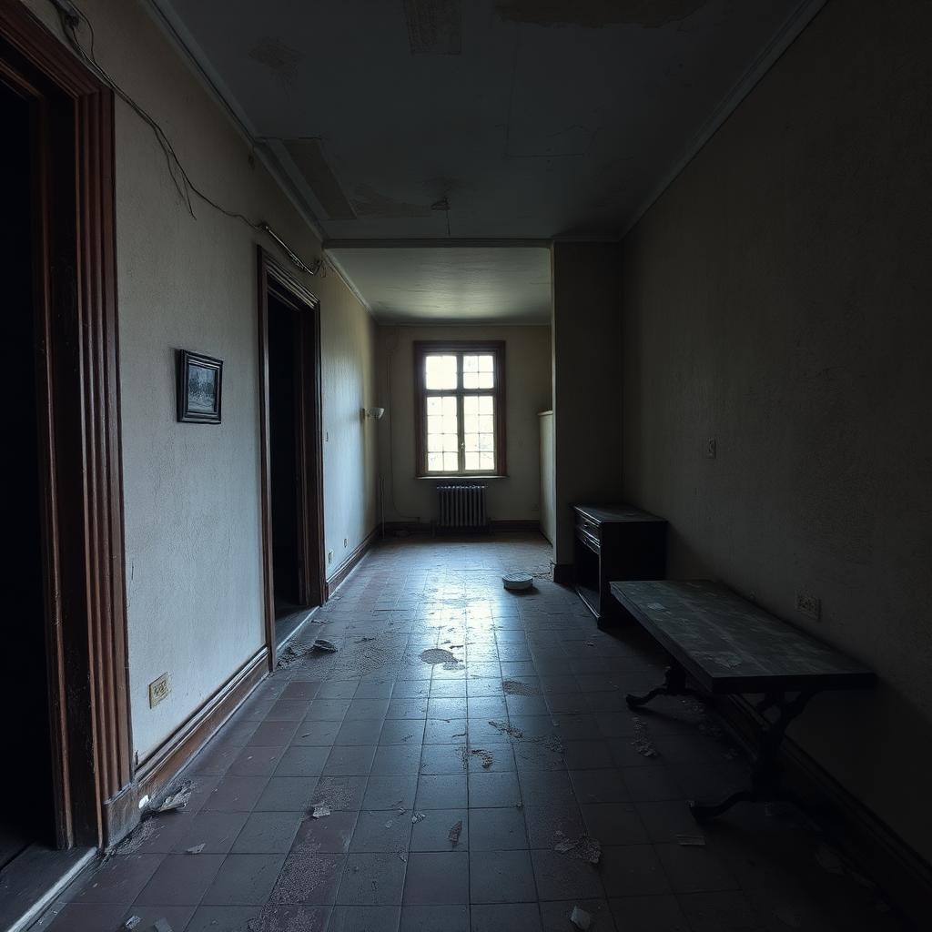 Alte heruntergekommene Wohnung vor der Sanierung