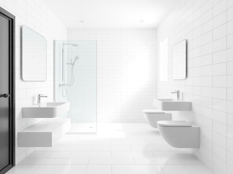 Modernes Badezimmer mit perfekten Fliesen