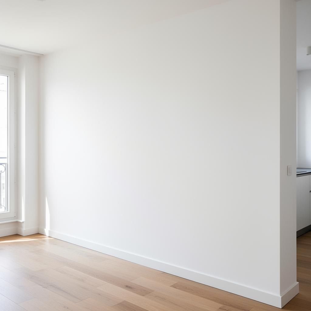 Perfekt glatte Wand nach professioneller Rissreparatur