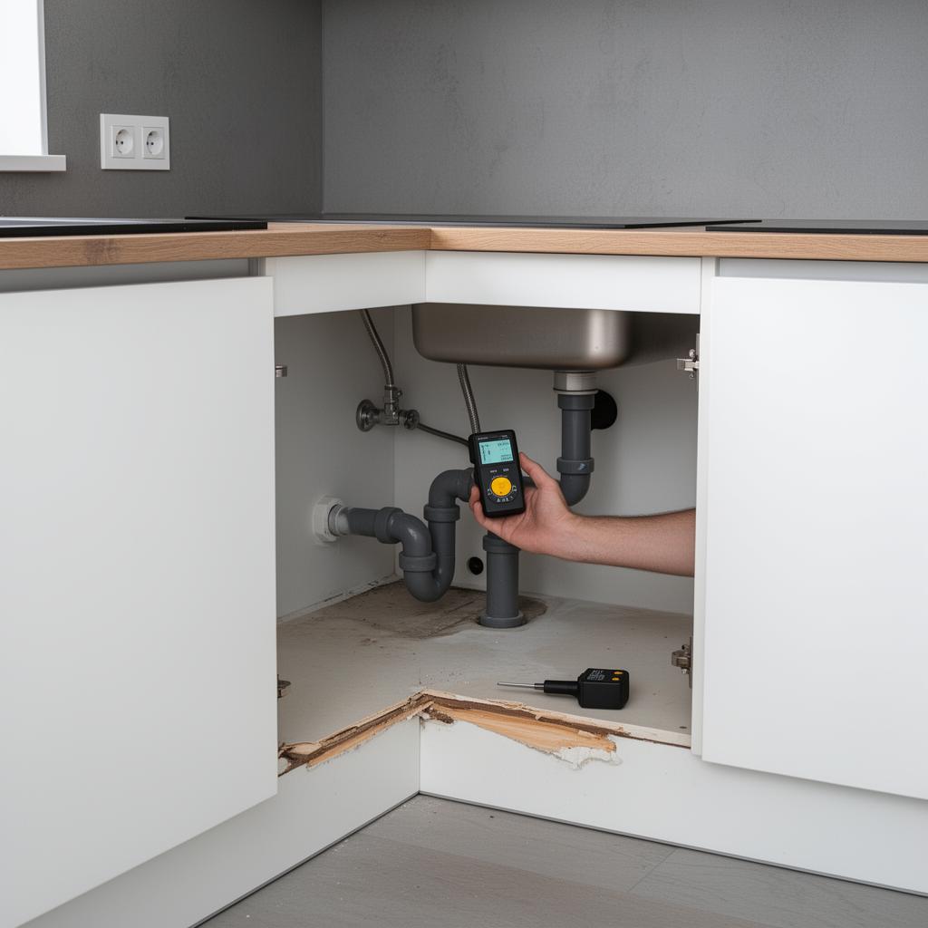 Küchenschrank-Reparatur nach Wasserschaden