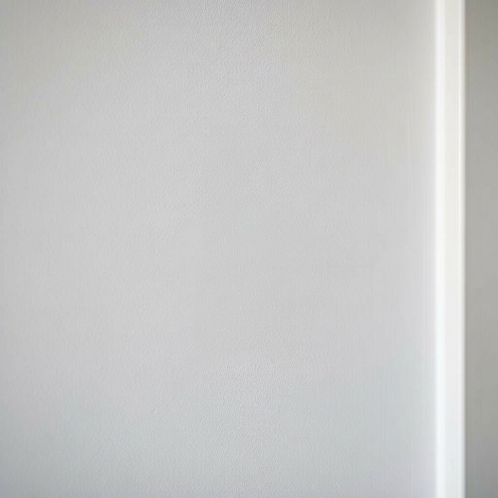 Perfekt reparierte und gestrichene Wand