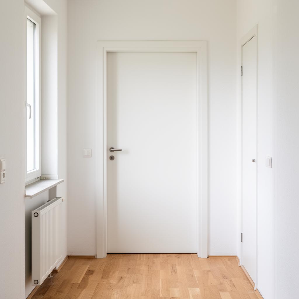 Moderne weiße lackierte Tür